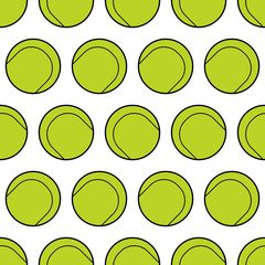 Seamless pattern with tennis balls.  Background for sports design