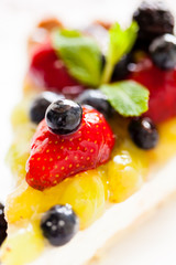 cake with fresh berries