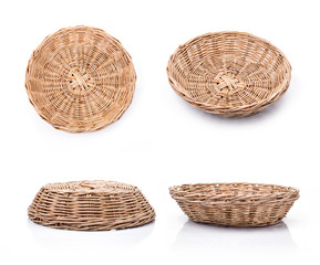 Fototapeta premium cutout of empty wicker basket