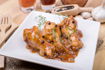 Baked chicken in tomato sauce