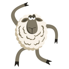 Obraz premium Stubborn Silly Dance Lamb Vector
