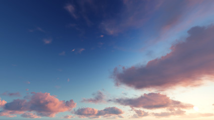 Cloudy blue sky abstract background, 3d illustration