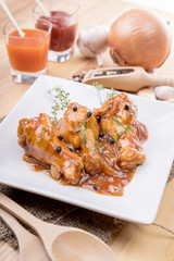 Baked chicken in tomato sauce