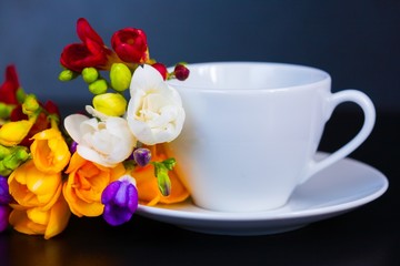 tea with freesia