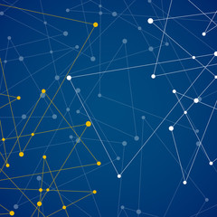 Abstract background with dot and line, network connection, molecule structure