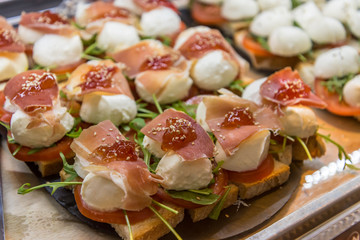 Parma ham and Mozzarella Appetizer