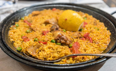Traditional spanish Paella