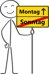 Strichm&auml;nnchen freut sich auf die kommende Arbeitswoche