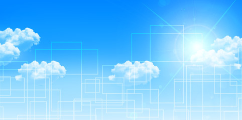 空　雲　幾何学　背景