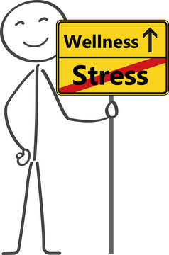 Strichm&auml;nnchen freut sich sehr auf Wellness