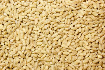 Grain of pearl Barley on as background.