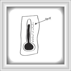 Simple doodle of a thermometer