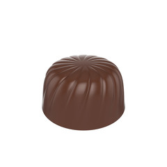 chocolate candies isolated on white background