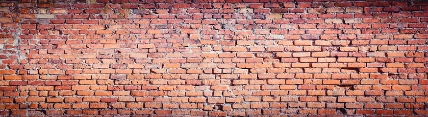 Background of red brick wall pattern texture. High resolution.