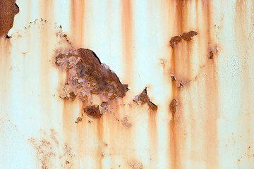 Old painted metal texture with traces of rust