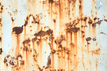 Old painted metal texture with traces of rust