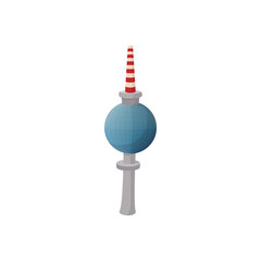 Fototapeta na wymiar TV tower in Berlin icon, cartoon style