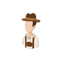 Man in traditional Bavarian costume icon