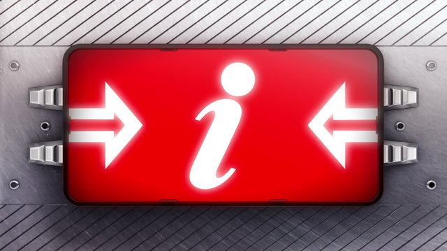 internet icon on the signboard. Looping.