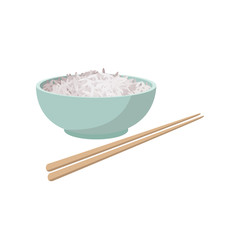 Cup of rice, cartoon style