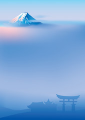 Fuji and torii
