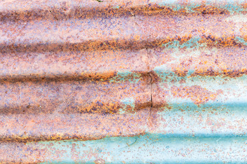 Closeup Rusted galvanized iron plate, texture background