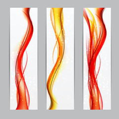 Abstract Colored Wave Header Background. Vector Illustration