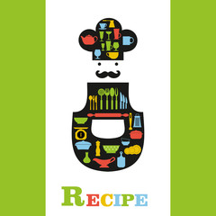 Vector Recipe page design. Style cooking book page