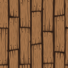 Vector wooden block seamless pattern. Cartoon wooden texture.