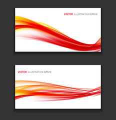 Fototapeta premium Abstract Colored Wave Card Background. Vector Illustration