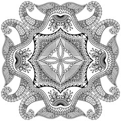 Vector henna tatoo mandala. Mehndi style.
