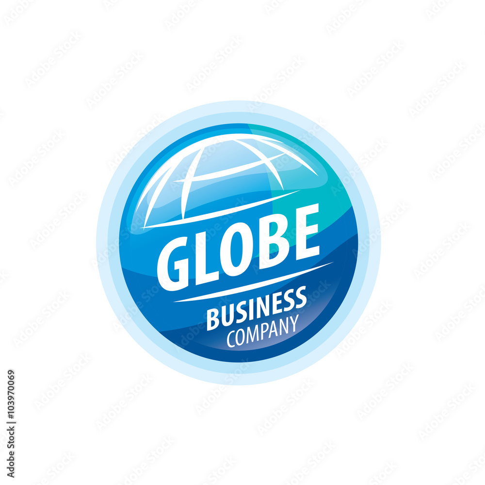 Wall mural earth logo template. globe sign