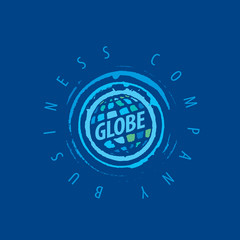 Earth  logo template. Globe sign
