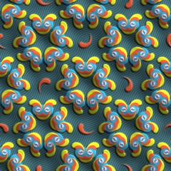 Plastic background tiles