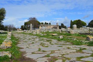 Avenue antique de Paestum