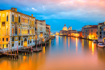 Fototapeta premium Grand Canal and Basilica Santa Maria della Salute, Venice, Italy