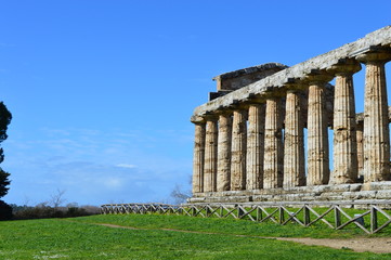 Colonnes du temple de Cérès de Paestum