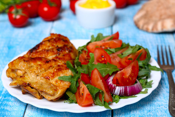 grilled chicken and tomato salad