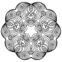 Vector henna tatoo mandala. Mehndi style.
