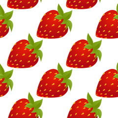 Strawberries seamless pattern
