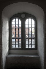 Fototapeta na wymiar Inside of Round Tower in Copenhagen, Denmark..