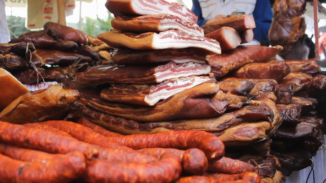 Ham and bacon Meat market festival