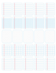  Minimalistic notebooks boxes printable planner stickers for all kind of planners ,notebooks,scrapbooks,school,paper,agendas,fabric etc.