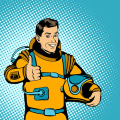 Astronaut concept, comics style