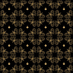 Abstract vector lace seamless pattern