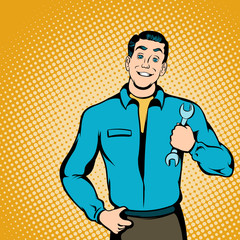 Mechanic concept, comics style