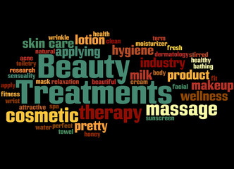 Beauty Treatments, word cloud concept 6