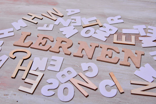 Lernen Holz Buchstaben Schule Sprachkurs