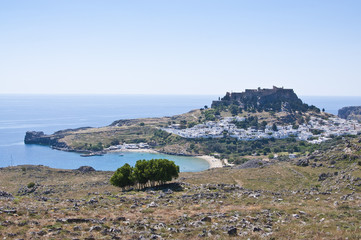 Fototapeta na wymiar Lindos town on the Island of Rhodes Greece Europe