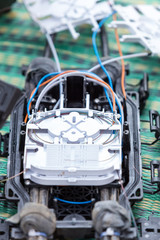 fiber optic fusion splicer in field